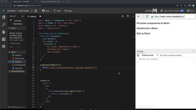 9.- AJAX y Colecciones - Fundamentos de React смотреть онлайн