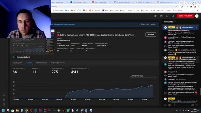?Bu Fiyat Kaçmaz! Acer Nitro 16 RTX 4060 Fırsatı - Laptop Öneri ve Soru Cevap Canlı Yayını смотреть онлайн