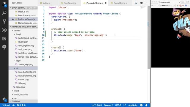 How to Load Assets in Phaser 3 смотреть онлайн