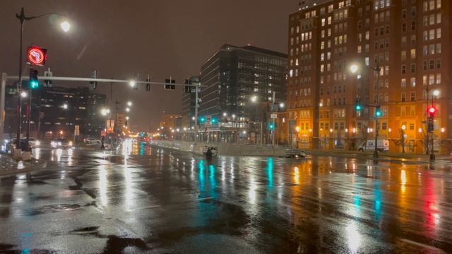 ⁴ᴷ⁶⁰ Relaxing Walk in the Rain at Night in Downtown Washington DC смотреть онлайн