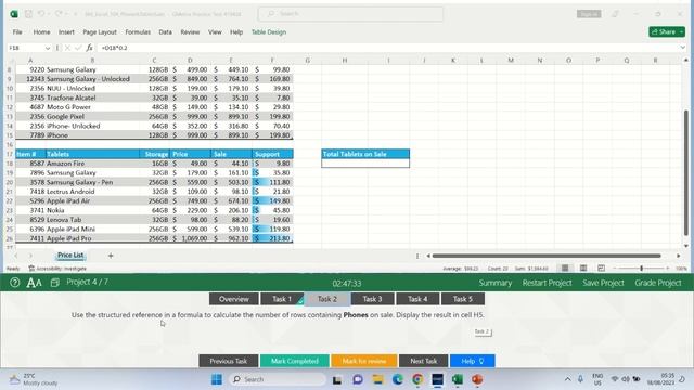 MOS- EXCEL 365(MICROSOFT 365 APPS) - MO-210 - PRACTICE EXAM 1 смотреть онлайн