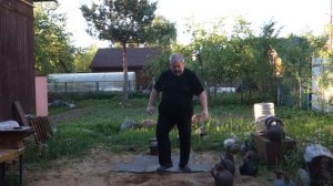 60 В 60!ПЕРВАЯ ТРЕНИРОВКА ПОСЛЕ 60!ЖИМ ЦИЛИНДРИЧЕСКИХ ГИРИ НА ГИРЕ 60 КГ