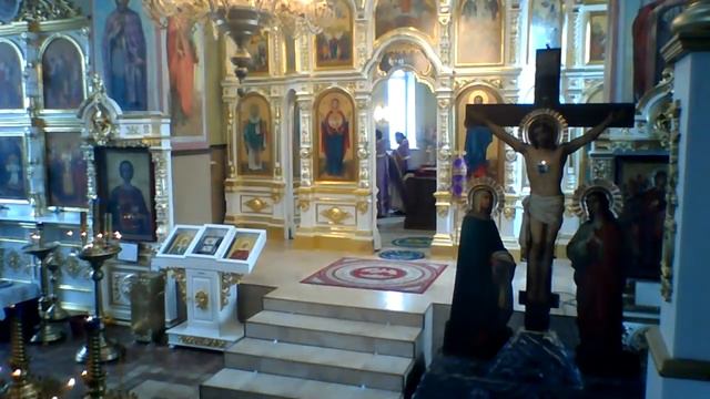 Трансляция Божественной Литургии в Неделю 5-ю Великого Поста в Свято-Успенском храме г. Тихорецка смотреть онлайн