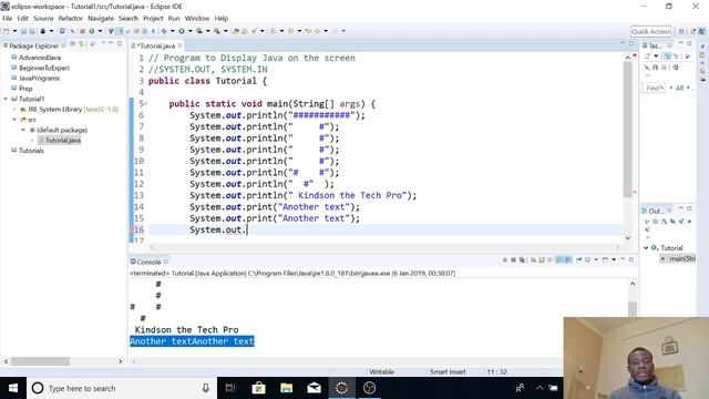 2019 Java Tutorial 1 - System in, System out and Scanner смотреть онлайн