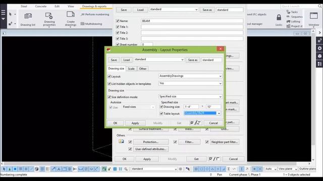 Creating Assembly Drawings from Model in Tekla смотреть онлайн