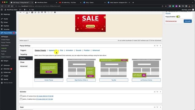 WordPress Popup Eklentisi (Açılır Pencere Banner Ekranı) - WordPress Eğitimleri #wordpress смотреть онлайн