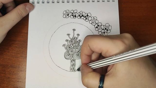 ЗенАрт Дерево глаза среди танглов смотреть онлайн