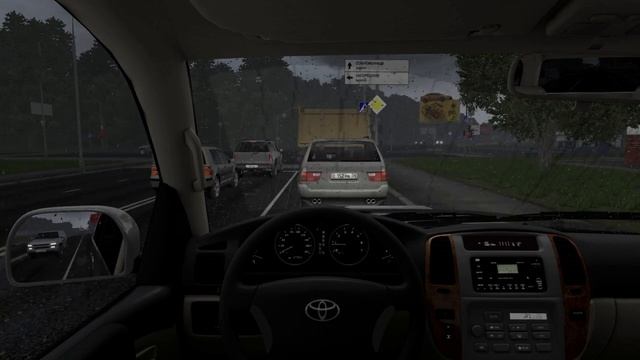 Toyota Land Cruiser 105 - City Car Driving | Racing wheel gameplay смотреть онлайн