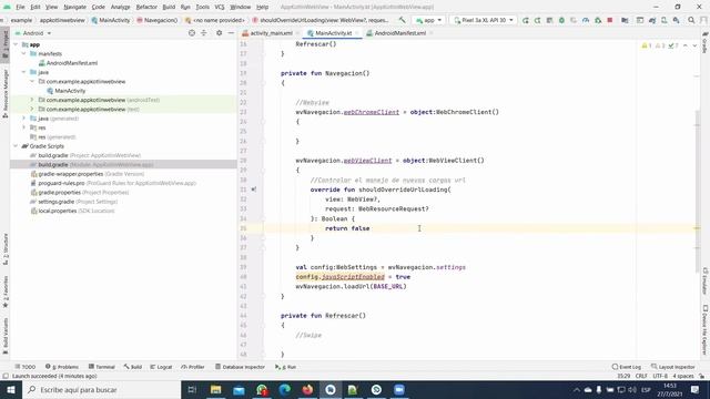 Aplicaciones web y moviles.WebView y SwipeRefresh - Nuevo proyecto Kotlin. смотреть онлайн