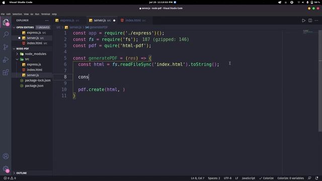 Nodejs - Gerando PDF a partir de um HTML com Nodejs смотреть онлайн