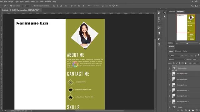 How create a pro CV by photoshop 2020 |resume| смотреть онлайн