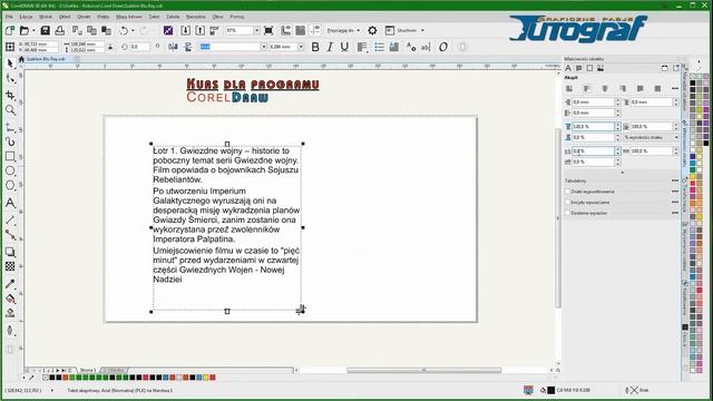 Corel Draw X8 - 51 Tekst akapitowy смотреть онлайн