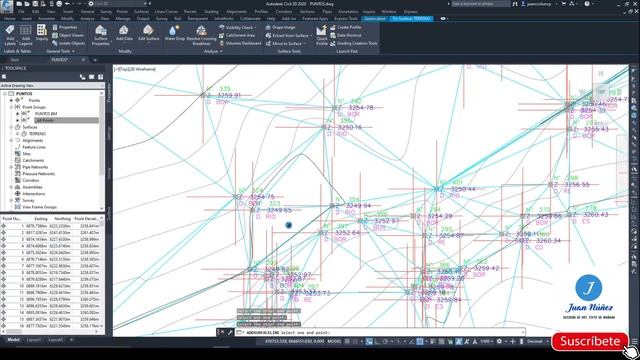 CURSO AUTOCAD CIVIL 3D 2020 - Cap. 2: Creación y edición de superficies de puntos y polilineas) смотреть онлайн