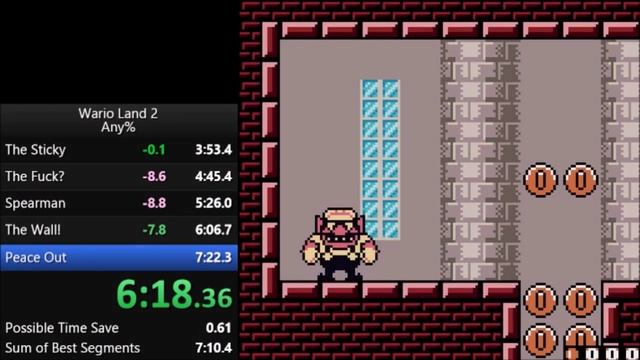 Wario Land 2 Any% Speedrun In 7:16