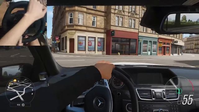 Benz E63 AMG drive review - Forza Horizon4 (steering wheel g29) game play смотреть онлайн