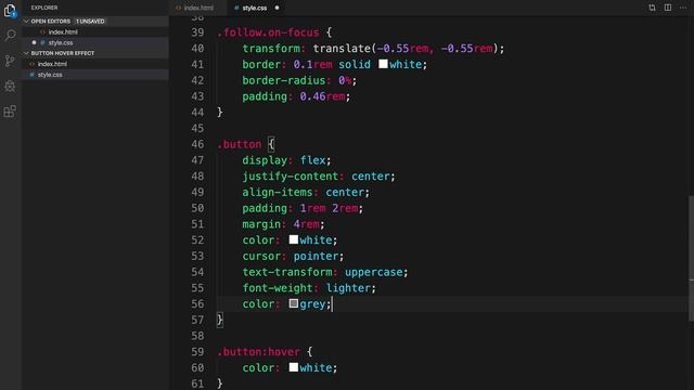 Button Hover Effect Using Vanilla Javascript смотреть онлайн