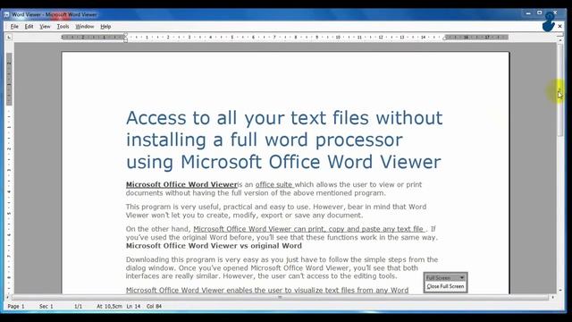 Microsoft Office Word Viewer - Quick Video Tutorial Free Download смотреть онлайн
