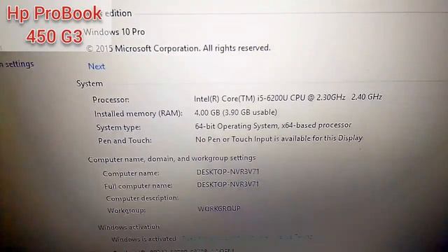 Hp ProBook 450 G3 i5 6th gen processor 4GB RAM 500 GB HDD 15.6 Display смотреть онлайн