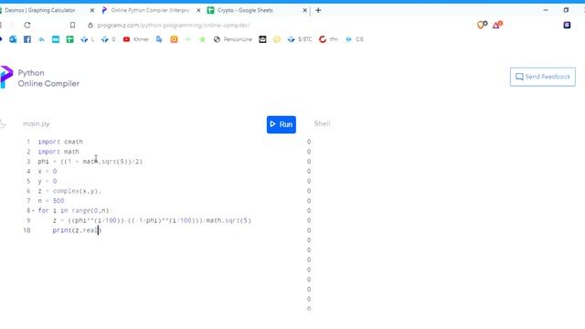 Complex Fibonacci. Binet's Formula and Python script. смотреть онлайн