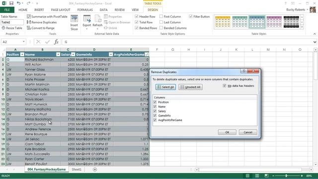 Microsoft Excel 2013 Tutorial - 10 - Total Row and Sorting Tables смотреть онлайн