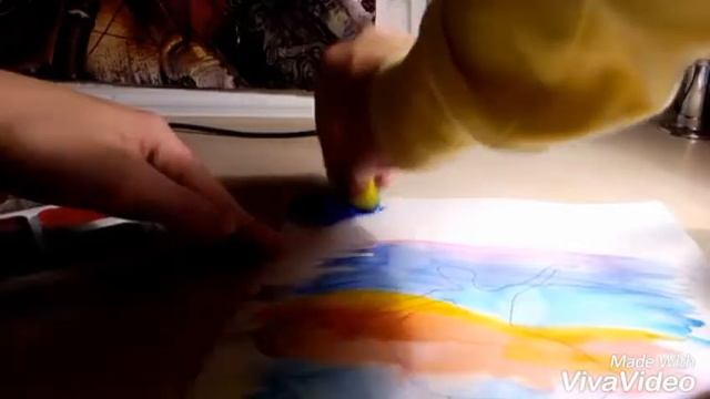 DIY. Силуэт балерины на фоне гэлакси. Акварель. смотреть онлайн