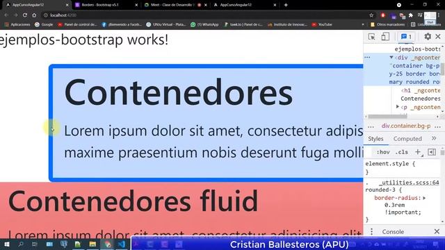 Bootstrap 5 Angular 12 usando contenedores background border y shadows PARTE 3/3 смотреть онлайн