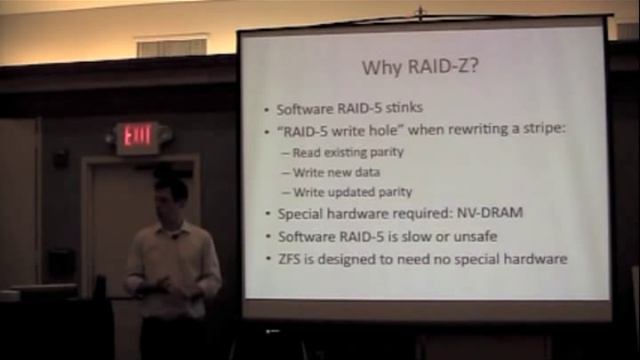 Adam Leventhal - RAIDz1 vs RAID5 - PART 1 смотреть онлайн