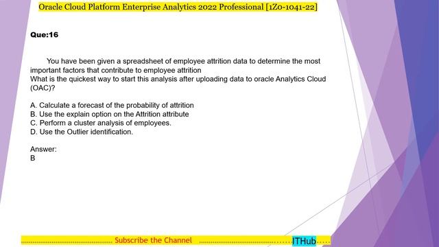 Oracle Cloud Platform Enterprise Analytics 2022 Professional 1Z0 1041 22 PART 2 смотреть онлайн
