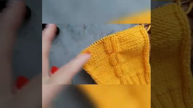 Коса спицами с изнаночными петлями по центру смотреть онлайн