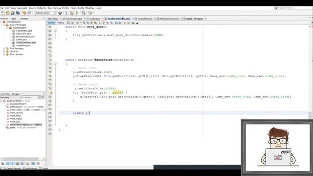 Object-oriented programming (OOP) JAVA - Snake Game -3- lesson 10- برمجة غرضية التوجه - لعبة الثعبا смотреть онлайн