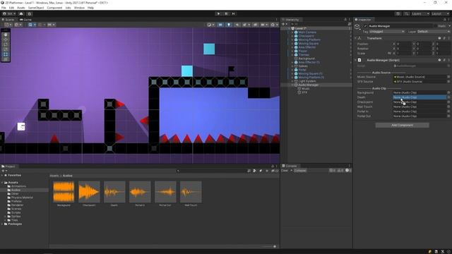 How to Add MUSIC and SOUND EFFECTS to a Game in Unity | Unity 2D Platformer Tutorial #16 смотреть онлайн
