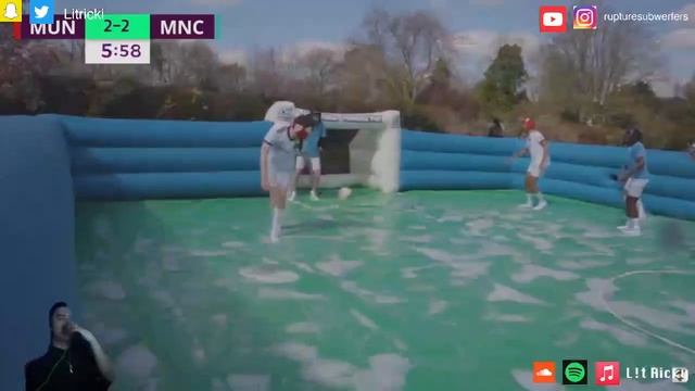 beta sqaud slip n slide football challenege react by old futsal star смотреть онлайн