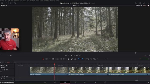 Dynamic range of the DJI Osmo Action 4 with D-log M смотреть онлайн