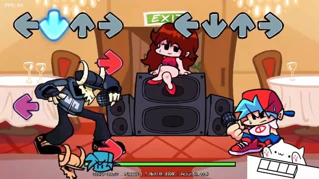 Friday Night Funkin' Bongo Cat plays VS TABI Hard Mode! смотреть онлайн