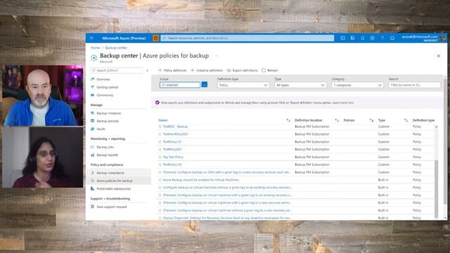 Azure Backup Center - Governance and compliance смотреть онлайн