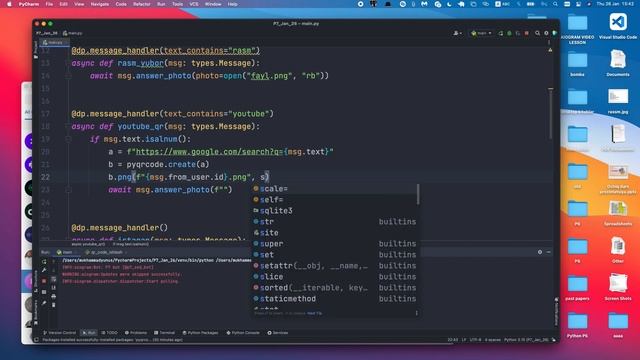 P7-22 Telegram bot misollar (26.01.2023) смотреть онлайн
