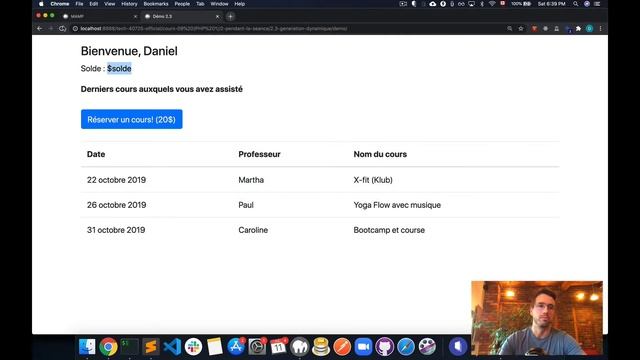 Cours 10 (PHP 1) - 2.3 Génération dynamique de contenu смотреть онлайн