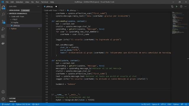 Telegram bot con Python #3 || Obtener mensajes del chat y responder a ellos con el bot. PASO A PASO смотреть онлайн