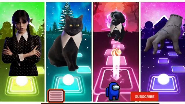 Wednesday vs Cute Cat vs Cute Dogs vs Thing -Tiles Hop Edm Rush смотреть онлайн
