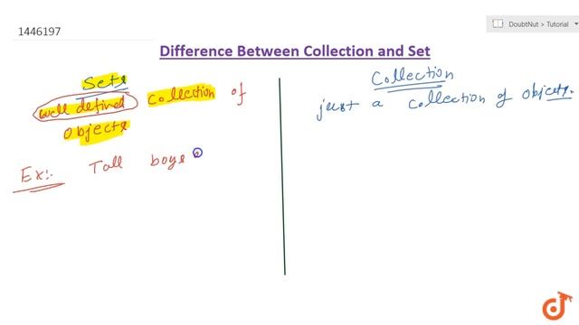 What is the difference between a collection and a set? Give reasons to support your answer? смотреть онлайн