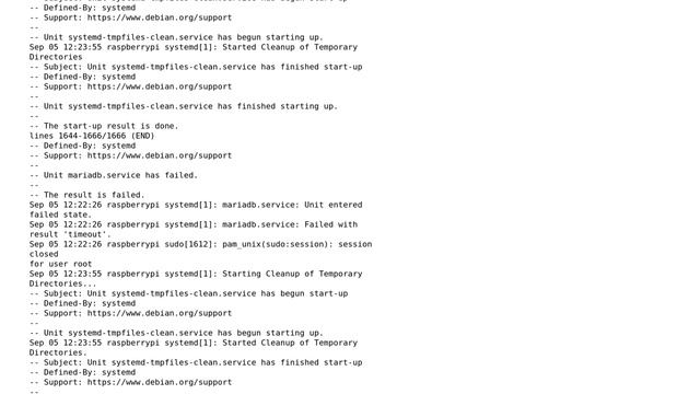 Raspberry Pi: Cannot start mariadb - timeout смотреть онлайн
