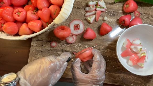 Rose apples candy jam | ජම්බු දෝසි | making sweetness rose apple jam by az sights смотреть онлайн