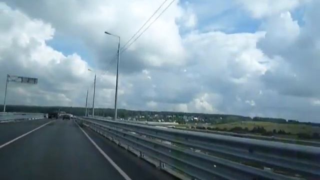 Новый мост на автодороге А107 в Бронницах New bridge on A107 road across Moscow river смотреть онлайн