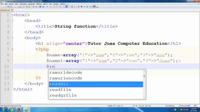 How To Use Array Intersect Function In Php In Tamil смотреть онлайн