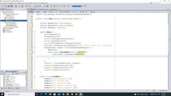 Java UI Design - Dashboard Desktop Application (Part 1)