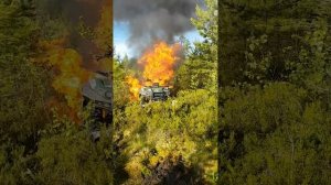 Загорелся квадроцикл.