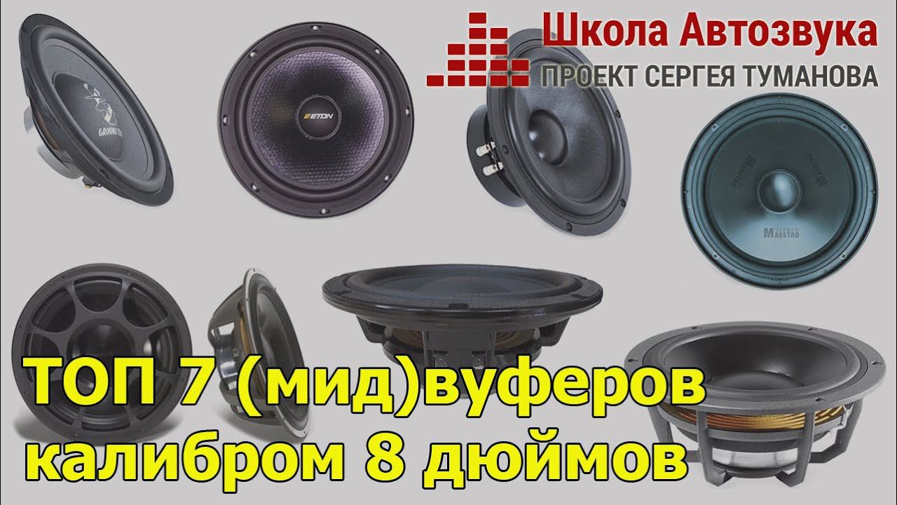 ТОП 7 (мид)вуферов калибром 8 дюймов смотреть онлайн