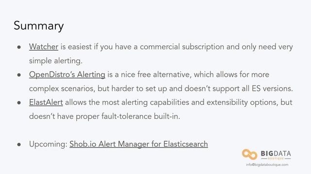 Alerting with Elasticsearch and the Elastic Stack - BigData Boutique's AMA смотреть онлайн