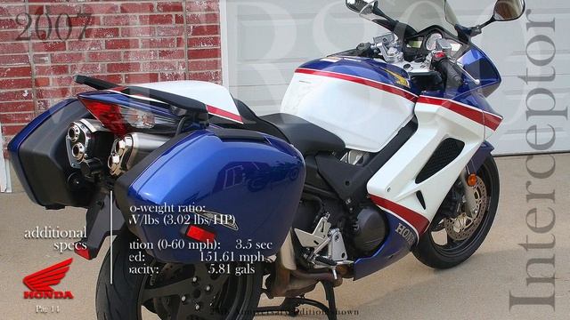 2007 Honda VFR800 VTEC Interceptor Video Brochure смотреть онлайн