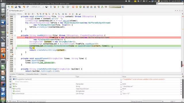 Stream usage in the file handling program. смотреть онлайн